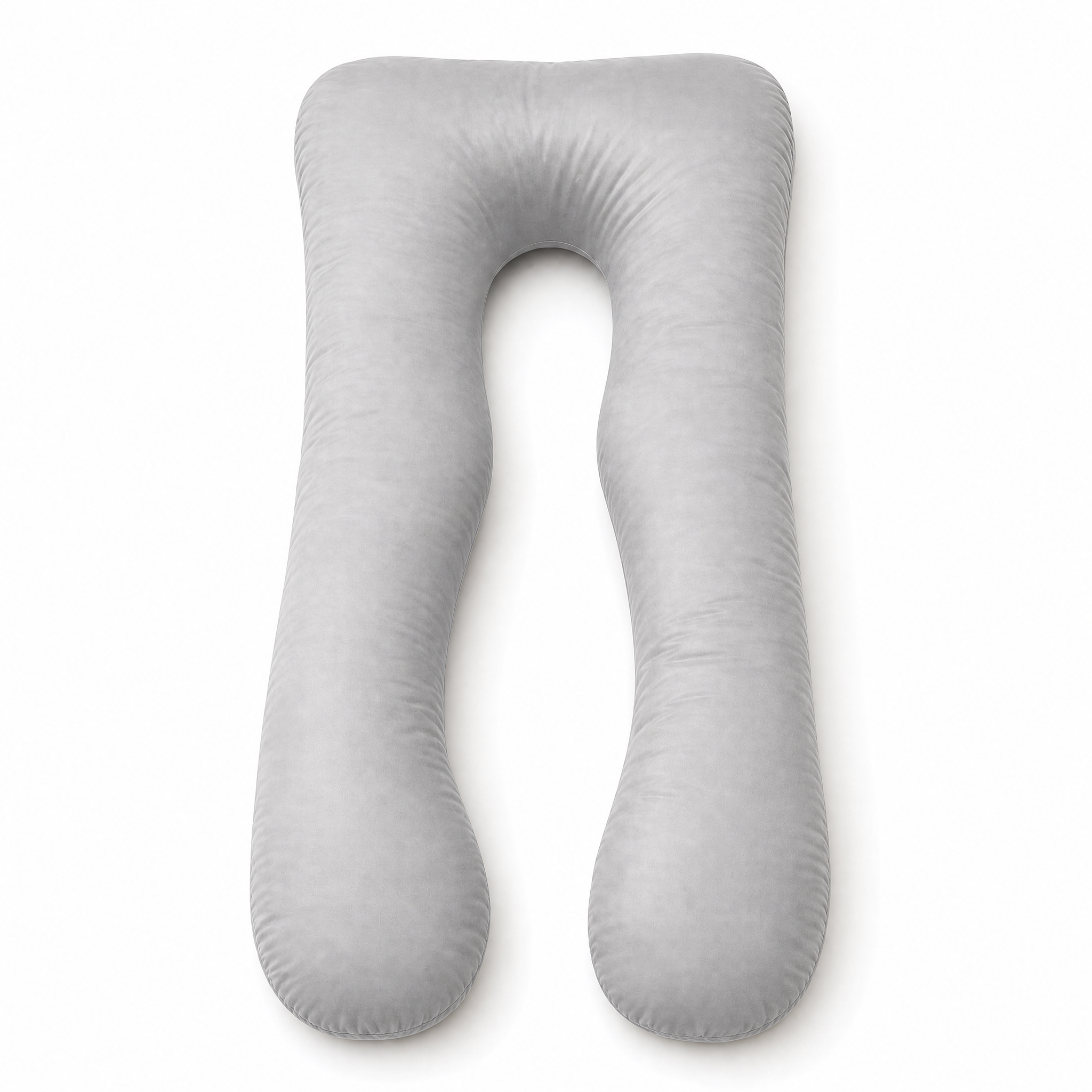 Gray passenger travel pillow
